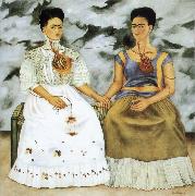 Frida Kahlo Two Kahlo oil painting on canvas